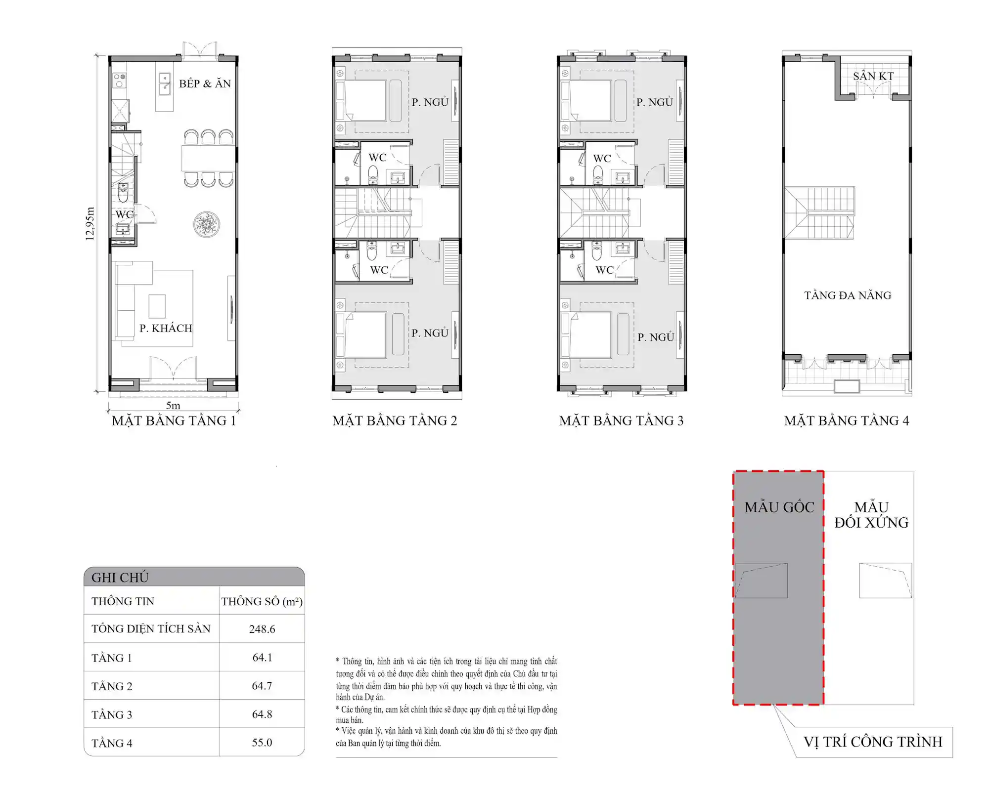 Mặt bằng liền kề 6x14m Vinhomes King Park
